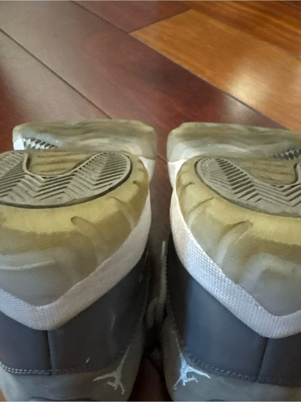 Jordan Little Kids Grey and White High-Top Sneakers